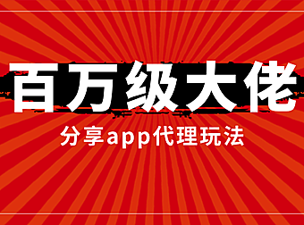 百万级大佬分享app代理玩法